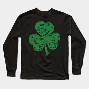 Crayon Green Shamrock for St Patricks Day Long Sleeve T-Shirt